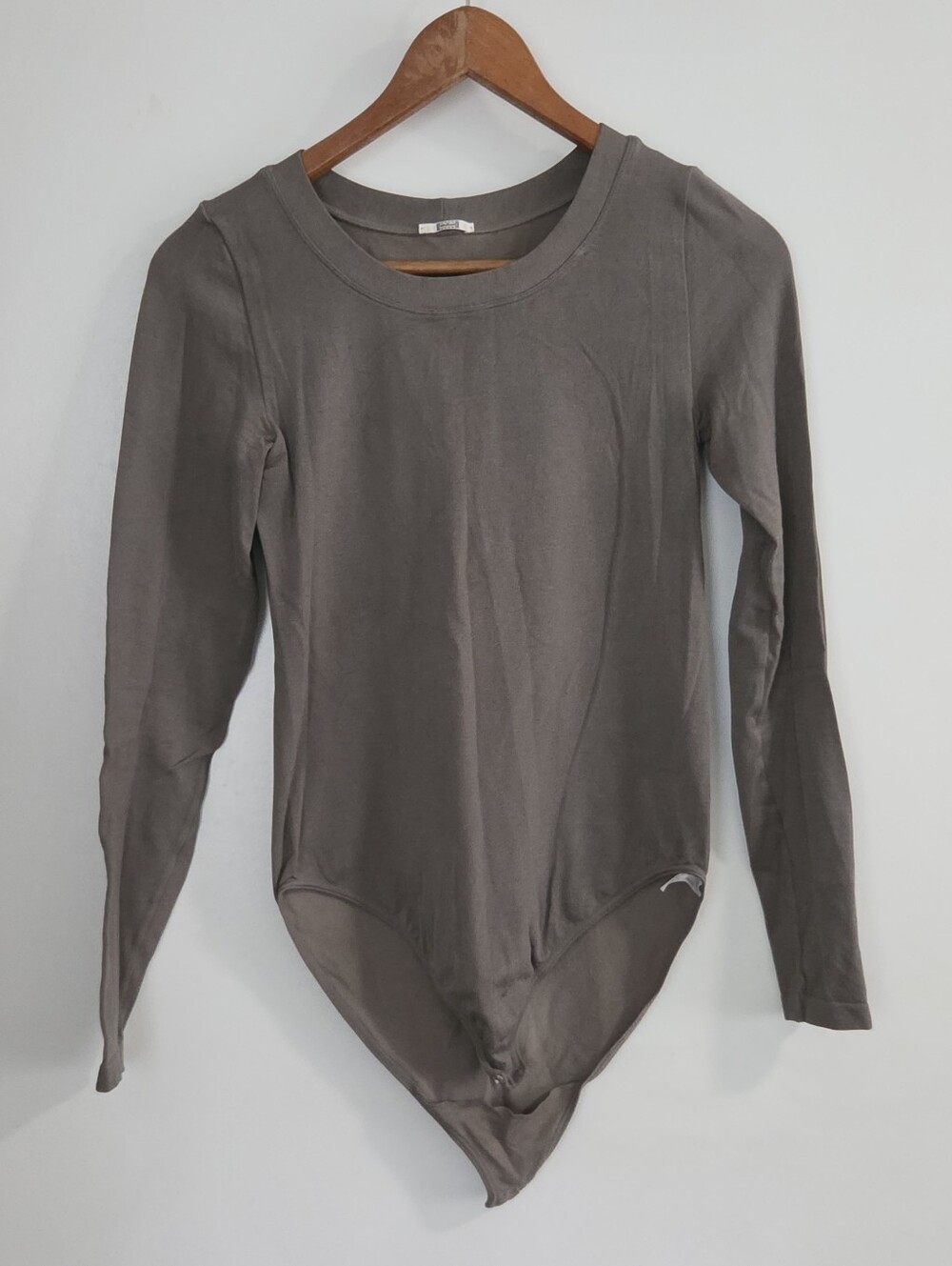 Wolford Bodysuit Size Medium Taupe Long Sleeve